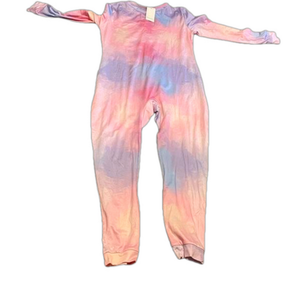 NWT Tie Dye One Piece Pastel Soft Girl PJS set Romper Jumpsuit Size XL New Fairy - Picture 4 of 13